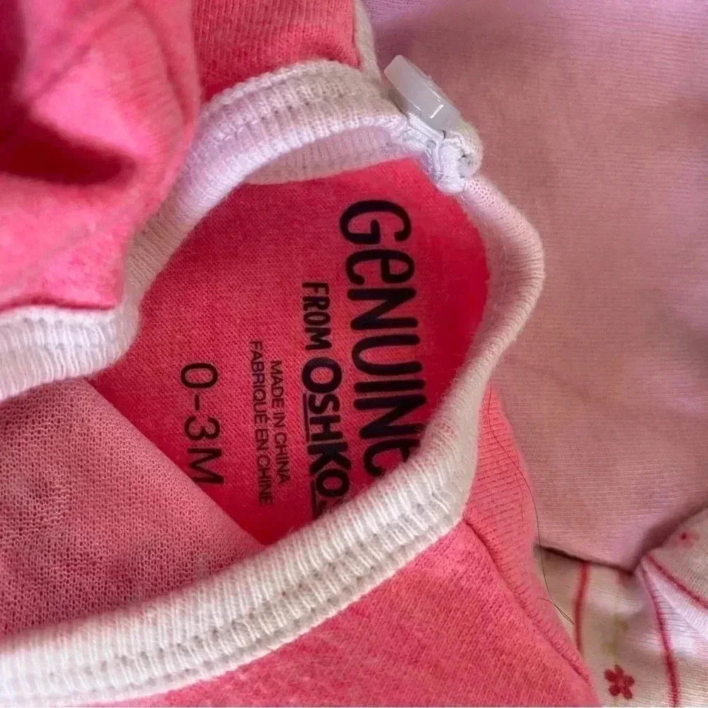 3-6 months Baby Girl Bundle Lot of Sleepsuits Footsies Bodysuits Onesies Pink
